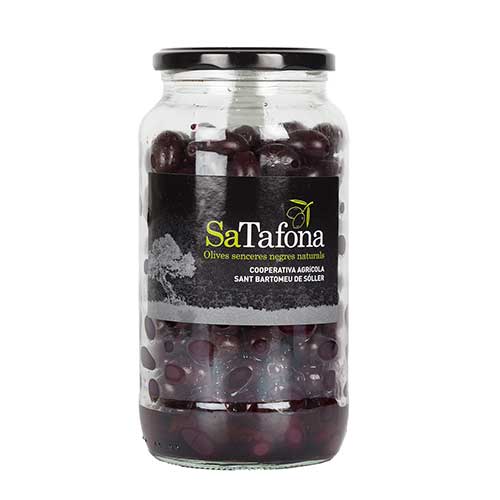 Natural black olives Sa Tafona 550g
