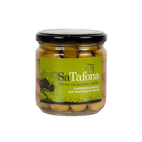 Aceitunas verdes partidas Sa Tafona 200gr